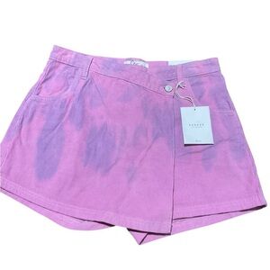 KanCan Pink Purple Corduroy Skorts Vibrant Casual Style
